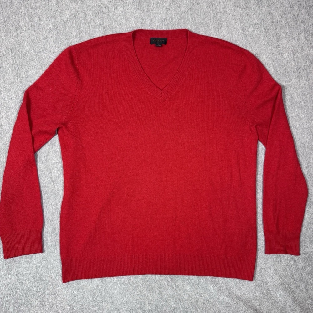 VTG COACH 100% Cashmere Crewneck Sweater Black Size M Vintage